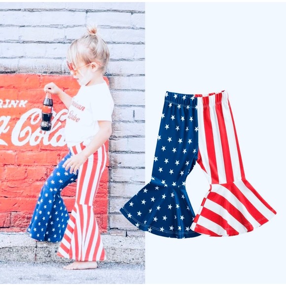 Other - Toddler Girls Stars & Stripes Flare Leggings  2T